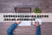 拓展型课程是研究型课程的基础,基础型课程,拓展型课程,研究型课程的区别