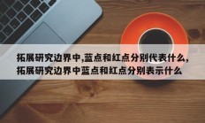 拓展研究边界中,蓝点和红点分别代表什么,拓展研究边界中蓝点和红点分别表示什么