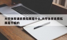大学体育课素质拓展是什么,大学体育素质拓展是干嘛的