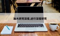 加大研究深度,进行深度研究
