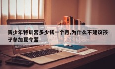 青少年特训营多少钱一个月,为什么不建议孩子参加夏令营