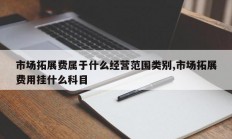 市场拓展费属于什么经营范围类别,市场拓展费用挂什么科目